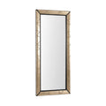 Elegant Gold Framed Rectangular Wall Mirror with Geometric Design