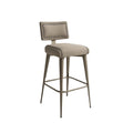 Modern Upholstered Bar Stool with Metallic Frame